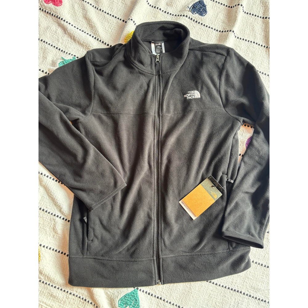 The North Face Anchor Full Zip Jacket Mens Medium Black Fleece